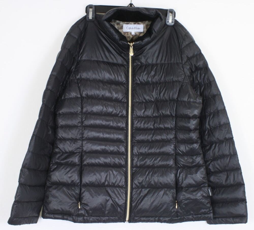 Calvin Klein Lightweight Packable Down Filled Womens Puffer Jacket Large